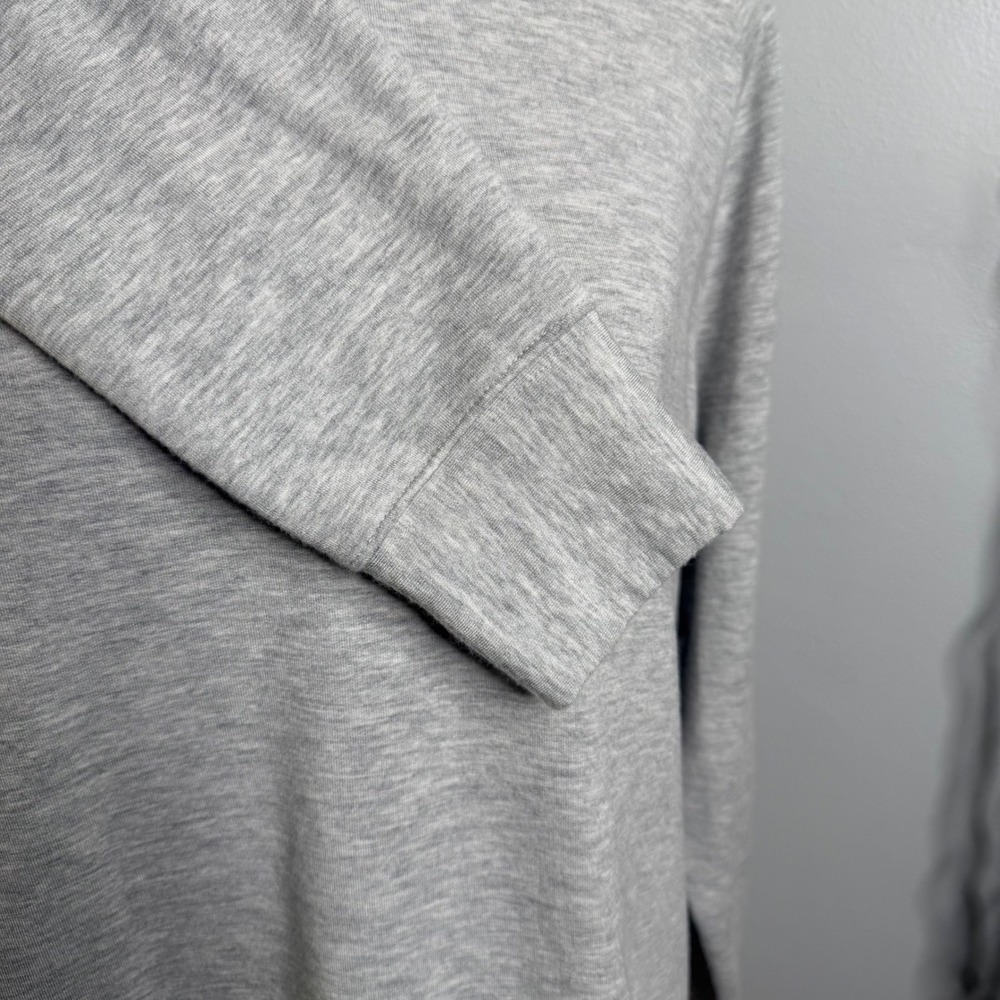 Quince SuperSoft Fleece Sweater Crew Raglan Heather Grey Women's Size Medium M - Picture 4 of 8